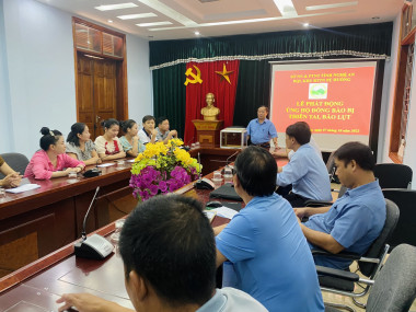 Khu bảo tồn thiên nhiên Pù Huống tổ chức lễ “Phát động ủng hộ đồng bào bị thiên tai, bão lụt tại Nghệ An ”