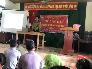 BQL Khu BTTN Pù Huống tổ chức Hội nghị tuyên truyền phổ biến pháp luật quản lý bảo vệ rừng và PCCCR tại huyện Quỳ Châu năm 2023