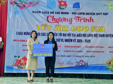 Đoàn Thanh niên Chi đoàn BQL Khu BTTN Pù Huống đồng hành cùng Chương trình “Tết ấm cho em” năm 2023.