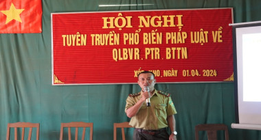 Công tác tuyên truyền giáo dục pháp luật về QLBVR, PCCCR đến người dân 2 xã Nga My Và Xiêng My vùng đệm Khu BTTN Pù Huống.